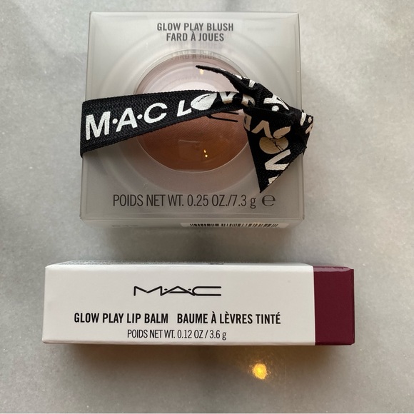 NWT MAC Cosmetics Glow Play Lip Balm & Glow Play Blush Set - Picture 1 of 5